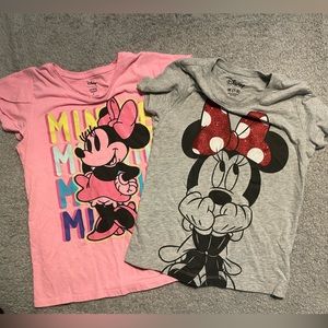 2 girls Minnie Mouse t-shirts, size M (7/8)